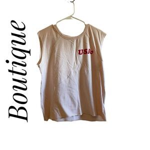 Junk Food Extra Large USA Graphic Tee Pastel pink